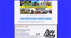 Desktop Screenshot of fayettevillesummercamps.com